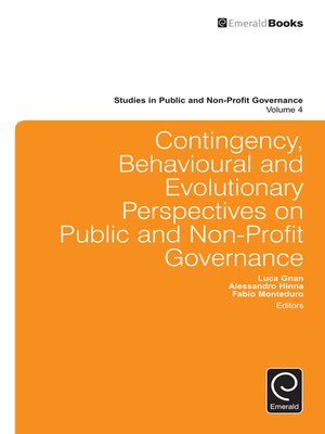 cover image of Studies in Public and Non-Profit Governance, Volume 4, Number 320